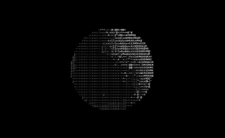 ASCII earth