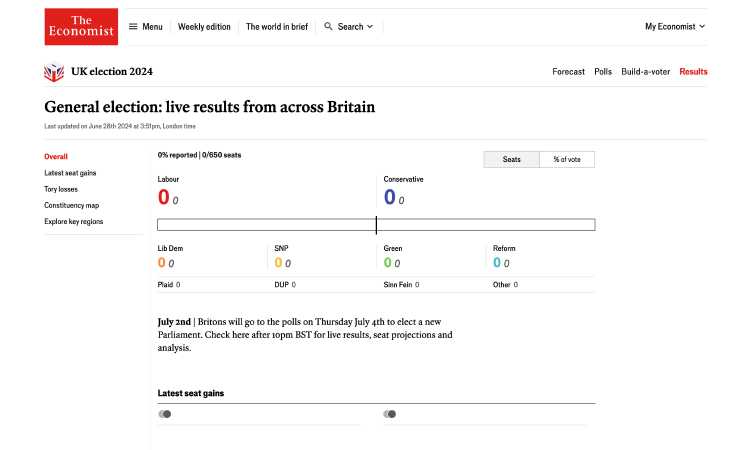 The Economist UK election results